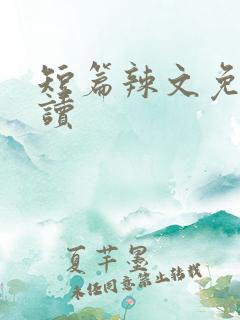 短篇辣文免费阅读
