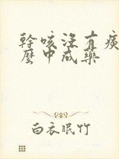 干咳没有痰吃什么中成药