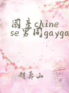 国产chinese男同gaygay