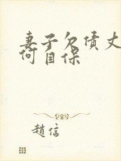 妻子欠债丈夫如何自保