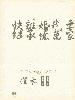 快离婚我要回家继承亿万家产大结局