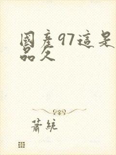 国产97这是精品久