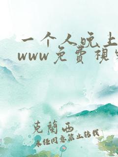 一个人晚上看的www免费视频网站