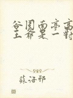 谷围南亭高影跟王爷是一对吗
