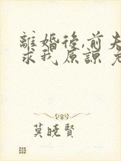 离婚后,前夫跪求我原谅 免费阅读