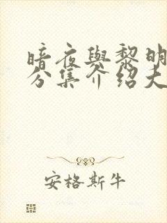 暗夜与黎明剧情分集介绍大结局