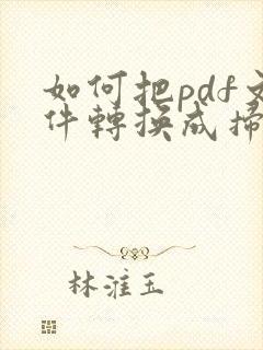 如何把pdf文件转换成扫描件