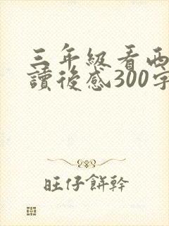 三年级看西游记读后感300字