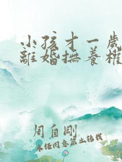 小孩才一岁父母离婚抚养权归谁