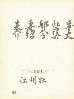 夫妻那些事剧情介绍分集大结局