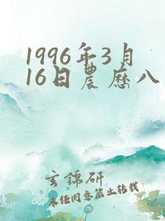 1996年3月16日农历八字