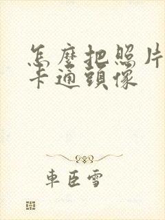 怎么把照片做成卡通头像