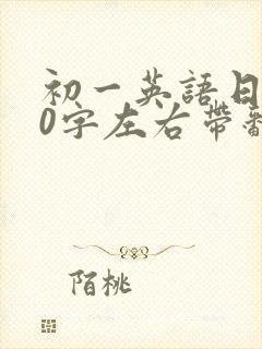 初一英语日记80字左右带翻译