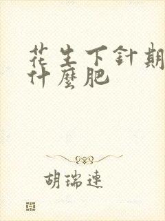 花生下针期要施什么肥