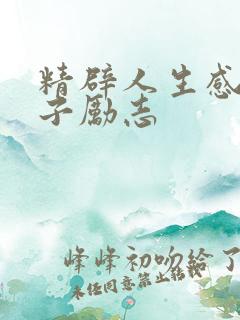 精辟人生感悟句子励志