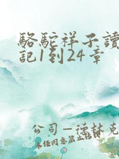 骆驼祥子读书笔记1到24章
