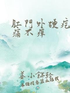肛门外硬疙瘩不痛不痒