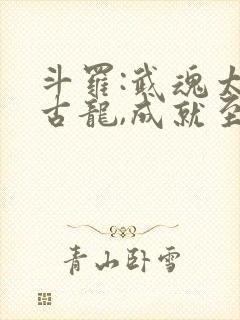 斗罗:武魂太虚古龙,成就至高