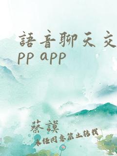 语音聊天交友app app