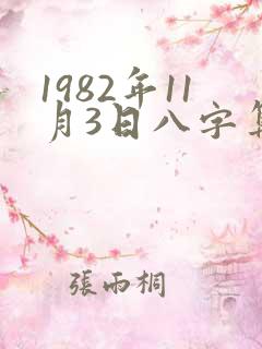 1982年11月3日八字算命