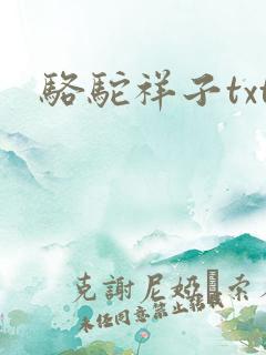 骆驼祥子txt