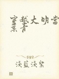 穿越大明当县令叶青