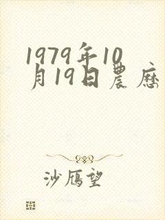 1979年10月19日农历生辰八字