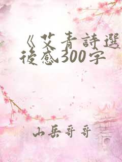 《艾青诗选》读后感300字