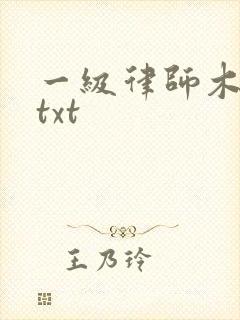 一级律师木苏里txt