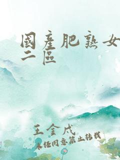 国产肥熟女一区二区