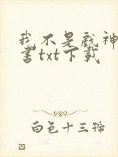 我不是戏神电子书txt下载