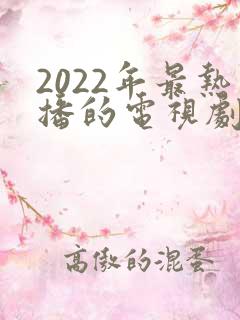 2022年最热播的电视剧