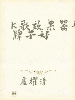 k歌效果器哪个牌子好