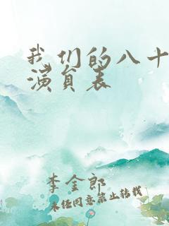 我们的八十年代演员表