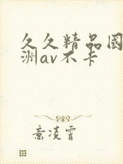 久久精品国产亚洲av不卡