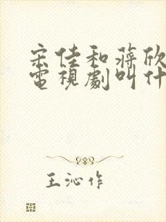 宋佳和蒋欣演的电视剧叫什么名字