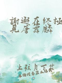 谢邂在终极斗罗见唐舞麟
