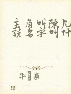 主角叫陈凡的小说名字叫什么
