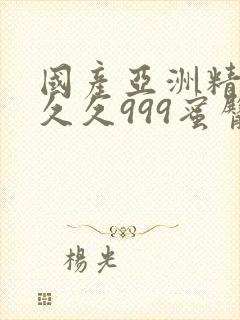 国产亚洲精品久久久999蜜臀