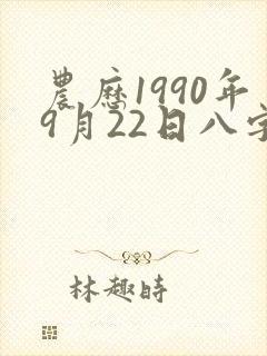 农历1990年9月22日八字