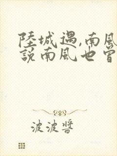 陆城遇,南风小说南风也曾入我怀