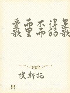 爱而不得是哪首歌里面的歌词