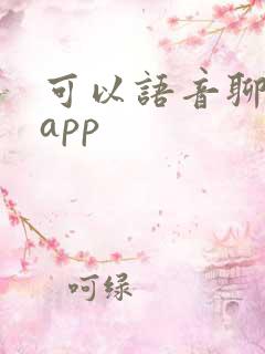 可以语音聊天的app