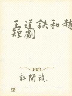 王道铁和赵佳的短剧