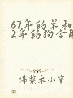 67年的羊和82年的狗合财吗