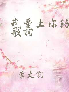我爱上你的时候歌词