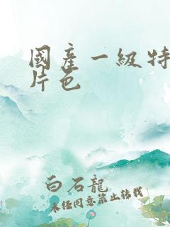 国产一级特黄大片色