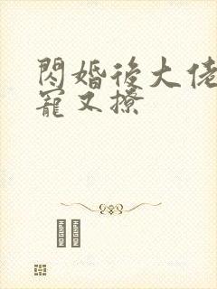 闪婚后大佬他又宠又撩