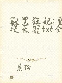兽黑狂妃:皇叔逆天宠txt全本
