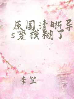 原图清晰导入ps变模糊了